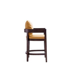 Counter Height Bar Stool with Backrest - Beech Wood - 34 Inch