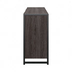 6-Drawer Dresser with Black Metal Frame - 57 Inch