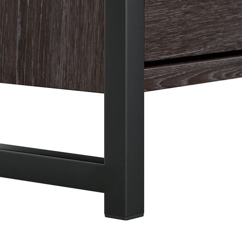 6-Drawer Dresser with Black Metal Frame - 57 Inch