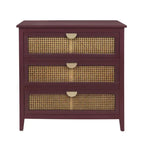 Natural Rattan Storage Cabinet 3 Drawer Chest