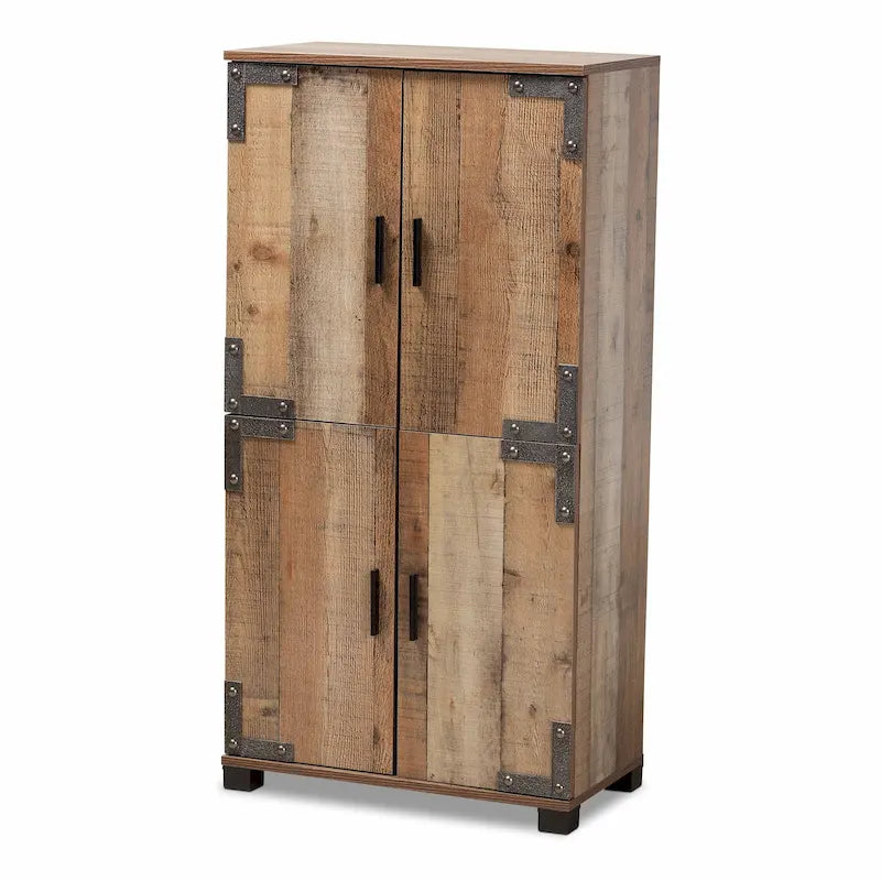 Meuble à chaussures 4 portes Cyrille Rustic