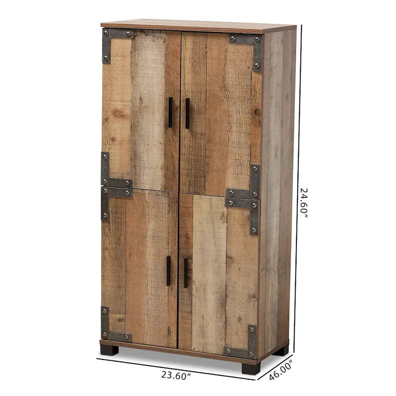 Meuble à chaussures 4 portes Cyrille Rustic
