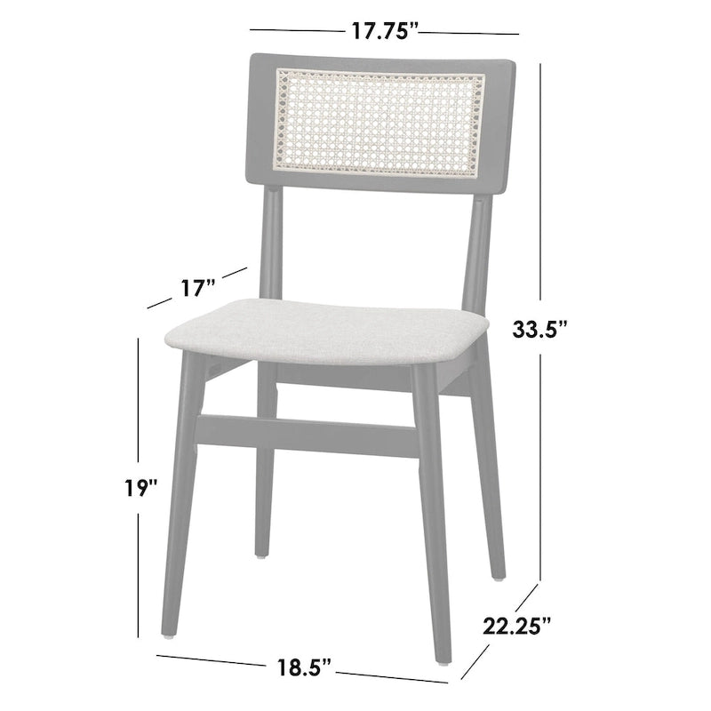 Chaise de salle à manger Lifestorey Whitney