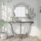 DH BASIC Farmhouse Vintage Grey Oak 48-inch Entryway Console Table by Denhour