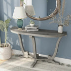 DH BASIC Farmhouse Vintage Grey Oak 48-inch Entryway Console Table by Denhour