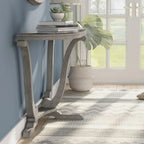 DH BASIC Farmhouse Vintage Grey Oak 48-inch Entryway Console Table by Denhour