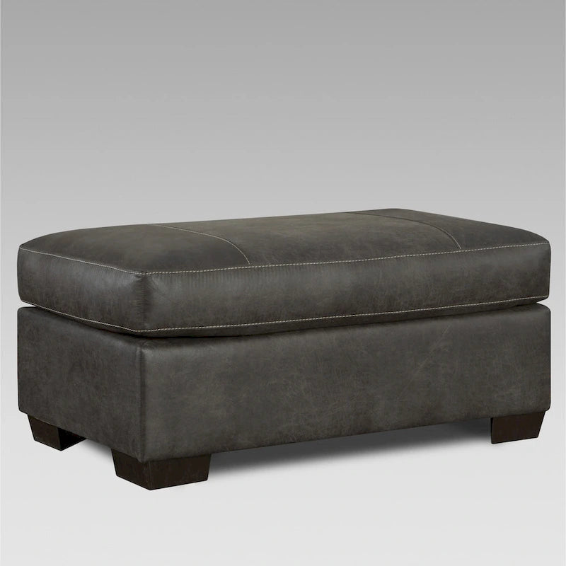 Roundhill Furniture Tirana Contemporary Fabric Pillow-top Arm 4-Piece Sofa Set in Sequoia Ash