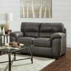 Roundhill Furniture Tirana Contemporary Fabric Pillow-top Arm 4-Piece Sofa Set in Sequoia Ash