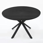 Table de salle à manger ronde en bois noir