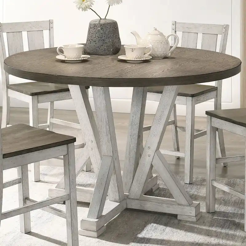 Theile Ash Brown 48-inch Round Counter Height Table by Furniture of America