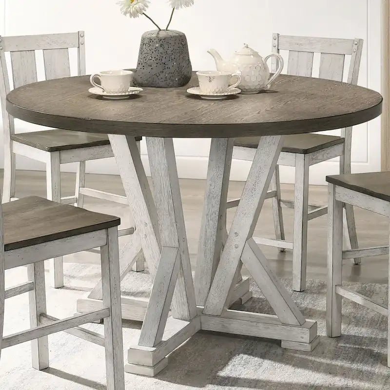 Theile Ash Brown 48-inch Round Counter Height Table by Furniture of America