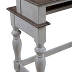 Ensemble de 4 tables consoles Ocean Isle Blanc Antique