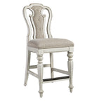 Ensemble de table de rassemblement 5 pièces Magnolia Manor blanc antique écorce patinée