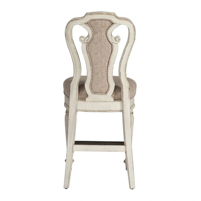 Ensemble de table de rassemblement 5 pièces Magnolia Manor blanc antique écorce patinée