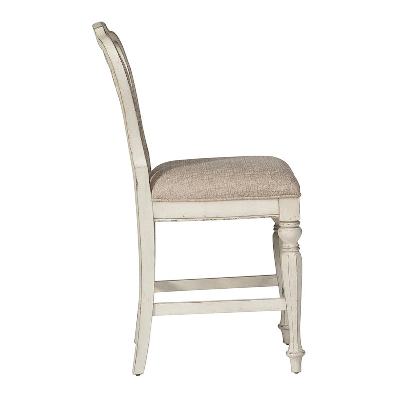 Ensemble de table de rassemblement 5 pièces Magnolia Manor blanc antique écorce patinée