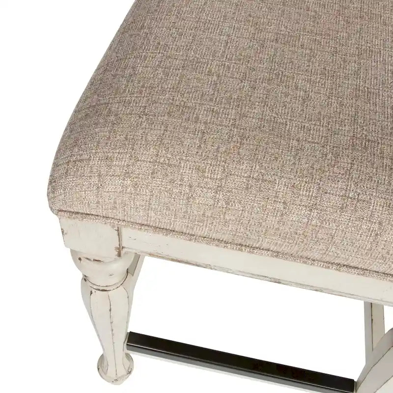 Ensemble de table de rassemblement 5 pièces Magnolia Manor blanc antique écorce patinée