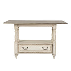 Ensemble de table de rassemblement 5 pièces Magnolia Manor blanc antique écorce patinée