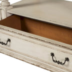 Ensemble de table de rassemblement 5 pièces Magnolia Manor blanc antique écorce patinée