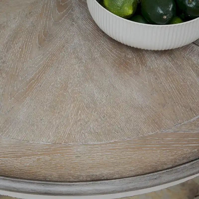 Ensemble de table de rassemblement 5 pièces Magnolia Manor blanc antique écorce patinée