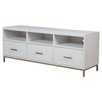 Meuble TV en bois Madelyn Alpine Furniture, blanc