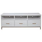 Meuble TV en bois Madelyn Alpine Furniture, blanc
