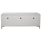 Meuble TV en bois Madelyn Alpine Furniture, blanc