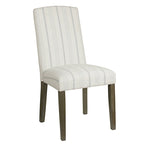 Chaise de salle à manger classique Parsons HomePop - Rayures gris colombe (lot de 2)