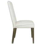Chaise de salle à manger classique Parsons HomePop - Rayures gris colombe (lot de 2)