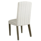 Chaise de salle à manger classique Parsons HomePop - Rayures gris colombe (lot de 2)
