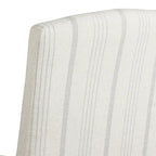 Chaise de salle à manger classique Parsons HomePop - Rayures gris colombe (lot de 2)