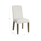 Chaise de salle à manger classique Parsons HomePop - Rayures gris colombe (lot de 2)