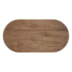 Table à manger ovale en noyer avec pieds en demi-cercle - 219,7 cm