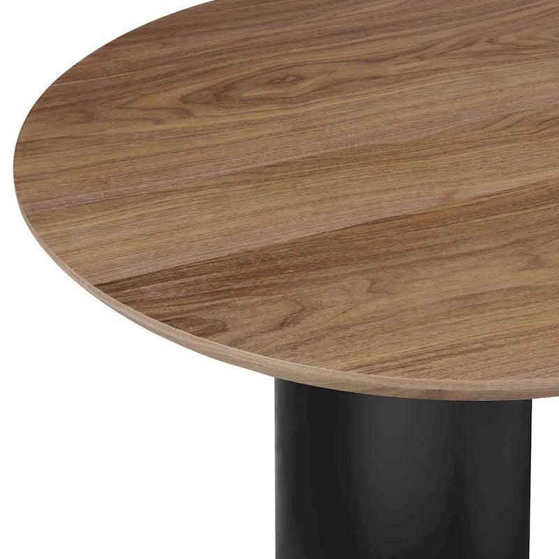 Table à manger ovale en noyer avec pieds en demi-cercle - 219,7 cm