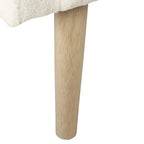 HomePop Sherpa Accent Chair with Wood Legs - Cream