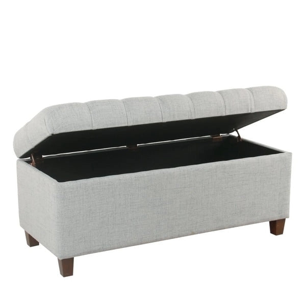 Banc de rangement capitonné Muir Copper Grove
