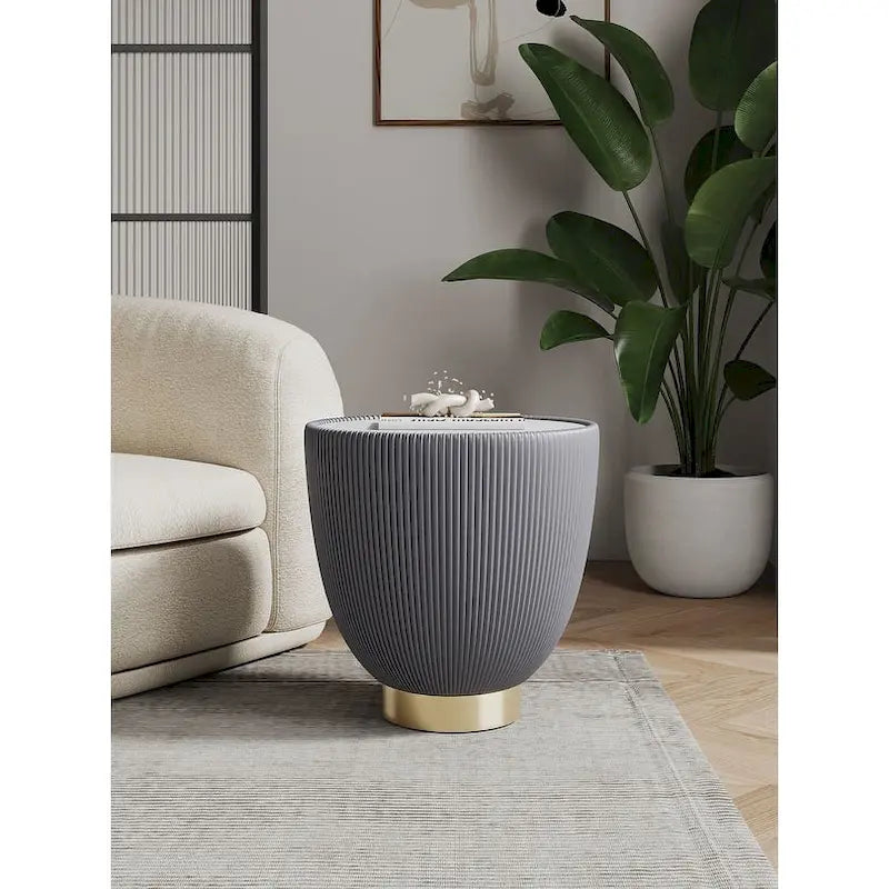 Manhattan Comfort Modern Anderson 2.0 Upholstered End Table