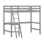 Hillsdale Caspian Wood Twin Loft Bed with Desk