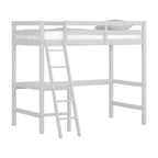 Hillsdale Caspian Wood Twin Loft Bed with Desk