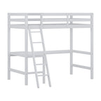 Hillsdale Caspian Wood Twin Loft Bed with Desk