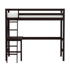 Hillsdale Caspian Wood Twin Loft Bed with Desk