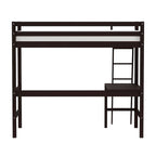 Hillsdale Caspian Wood Twin Loft Bed with Desk