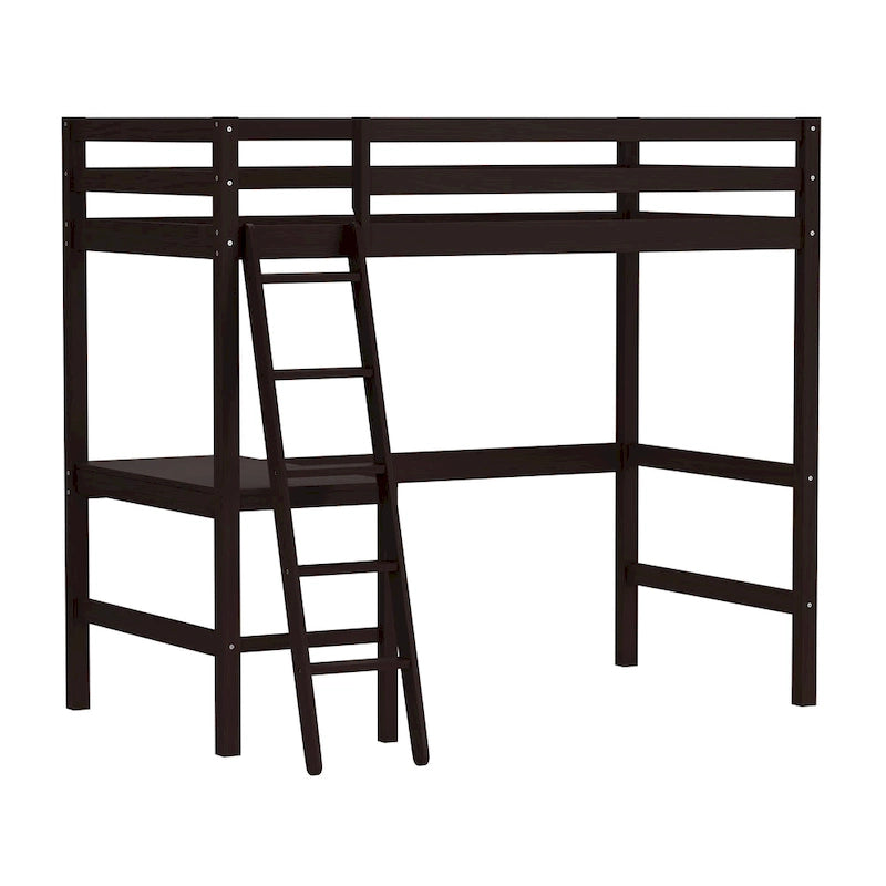 Hillsdale Caspian Wood Twin Loft Bed with Desk