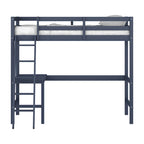 Hillsdale Caspian Wood Twin Loft Bed with Desk