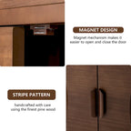Brown Storage Cabinet with Tapered Legs - Sideboard