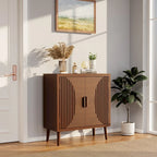 Brown Storage Cabinet with Tapered Legs - Sideboard