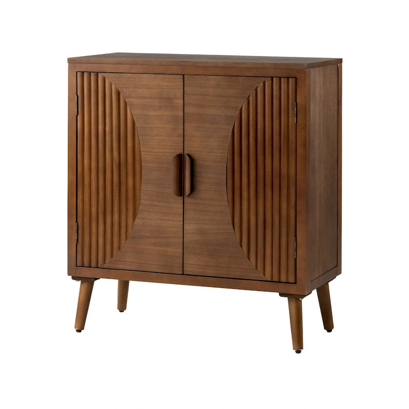 Brown Storage Cabinet with Tapered Legs - Sideboard