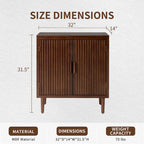Brown Storage Cabinet with Tapered Legs - Sideboard