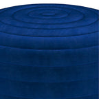 WYNDENHALL Anna Boho Round Pouf in Velvet Fabric