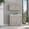 TUHOME Zurich Cabinet Set with 2 Inner Shelves - N/A
