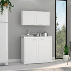 TUHOME Zurich Cabinet Set with 2 Inner Shelves - N/A